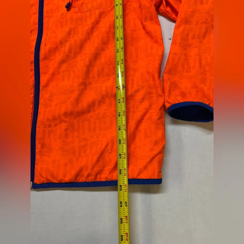 Under Armour Orange Hooded Kids Jacket with Blue Trim